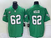 Men's Philadelphia Eagles #62 Jason Kelce Green C Patch 2023 FUSE Vapor Limited Throwback Stitched Jersey,baseball caps,new era cap wholesale,wholesale hats